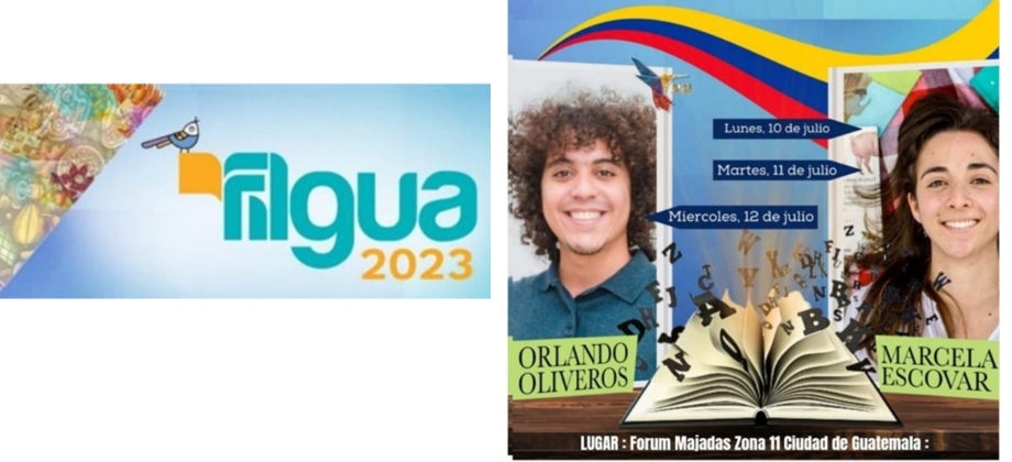 Marcela Escovar Aparicio y Orlando Oliveros Acosta participan en la XX Feria Internacional del Libro de Guatemala FILGUA 2023